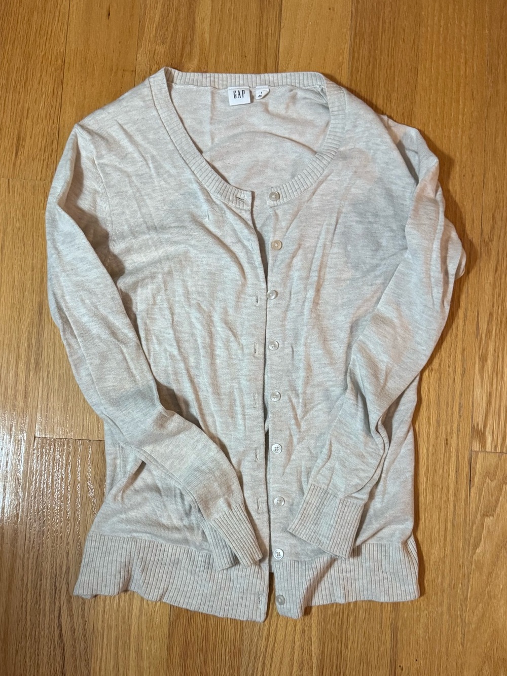 GAP Women's Beige Button-Up Cardigan